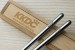 stainless chopsticks with laser engraved logo in wooden box for KKDC